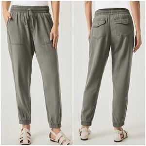 Splendid Lakeside Jogger, lyocell/linen blend, moss green, size S